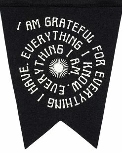Oxford Pennant I Am Grateful Felt Fishtail Pennant Home
