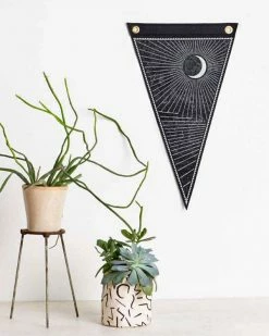 The Rise And Fall Waxing Moon Felt Flag