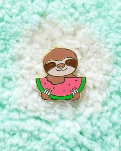 LuxCups Creative Slothermelon (Watermelon Sloth) Pin Pins + Patches