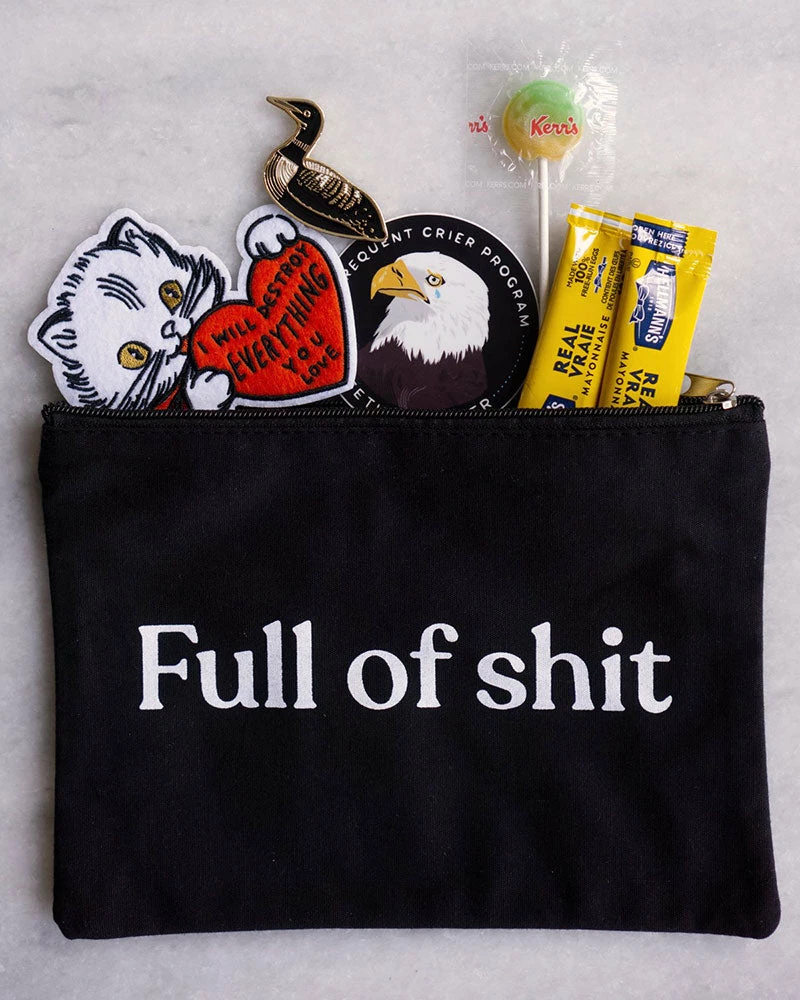 Stay Home Club Full Of Shit Zip Pouch 2 Stay Home Club Full Of Shit Zip Pouch