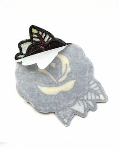 LuxCups Creative Pins + Patches Yellow Rose Fuzzy Patch