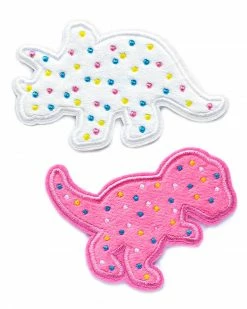 LuxCups Creative Dino Cookie Fuzzy Patch Set Large Back Patches