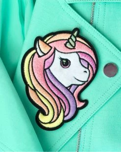 LuxCups Creative Rainbow Unicorn Fuzzy Patch Pins + Patches