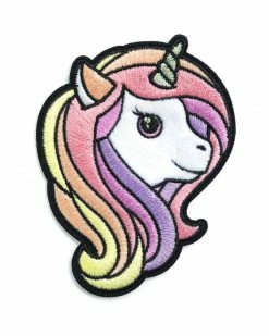 LuxCups Creative Rainbow Unicorn Fuzzy Patch Pins + Patches