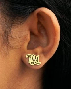 Dissent Pins Accessories He / Him Gender Pronoun Earrings (Fundraiser)