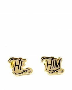 Dissent Pins Accessories He / Him Gender Pronoun Earrings (Fundraiser)