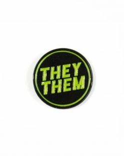 Butch & Sissy Pins + Patches They / Them Gender Pronoun Pin