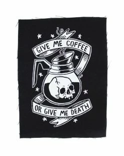 Cat Coven Coffee Or Death Large Fabric Patch