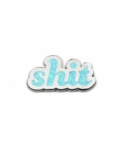 Franki Hanke Enamel Pins + Buttons Shit Glitter Pin