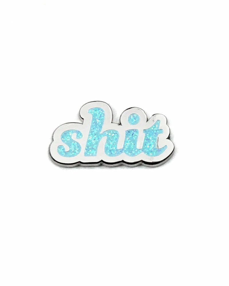 Franki Hanke Enamel Pins + Buttons Shit Glitter Pin 1 Franki Hanke Enamel Pins + Buttons Shit Glitter Pin