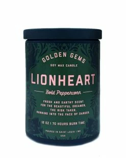 Golden Gems Lionheart Soy Wax Candle (12oz)