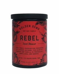 Golden Gems Rebel Soy Wax Candle (12oz) Soaps + Candles
