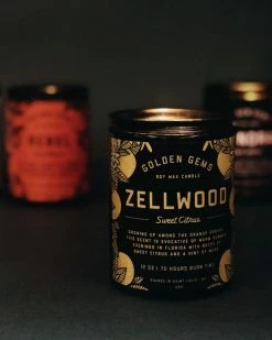 Golden Gems Zellwood Soy Wax Candle (12oz) Home