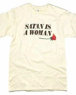 Rosehound Apparel Graphic Tees + Long Sleeves Satan Is A Woman Unisex Tee - Creme