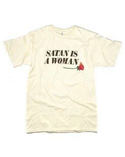 Rosehound Apparel Graphic Tees + Long Sleeves Satan Is A Woman Unisex Tee - Creme