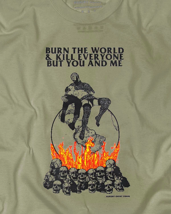 Hungry Ghost Press Clothing You And Me (Burn The World) Unisex Tee 2 Hungry Ghost Press Clothing You And Me (Burn The World) Unisex Tee