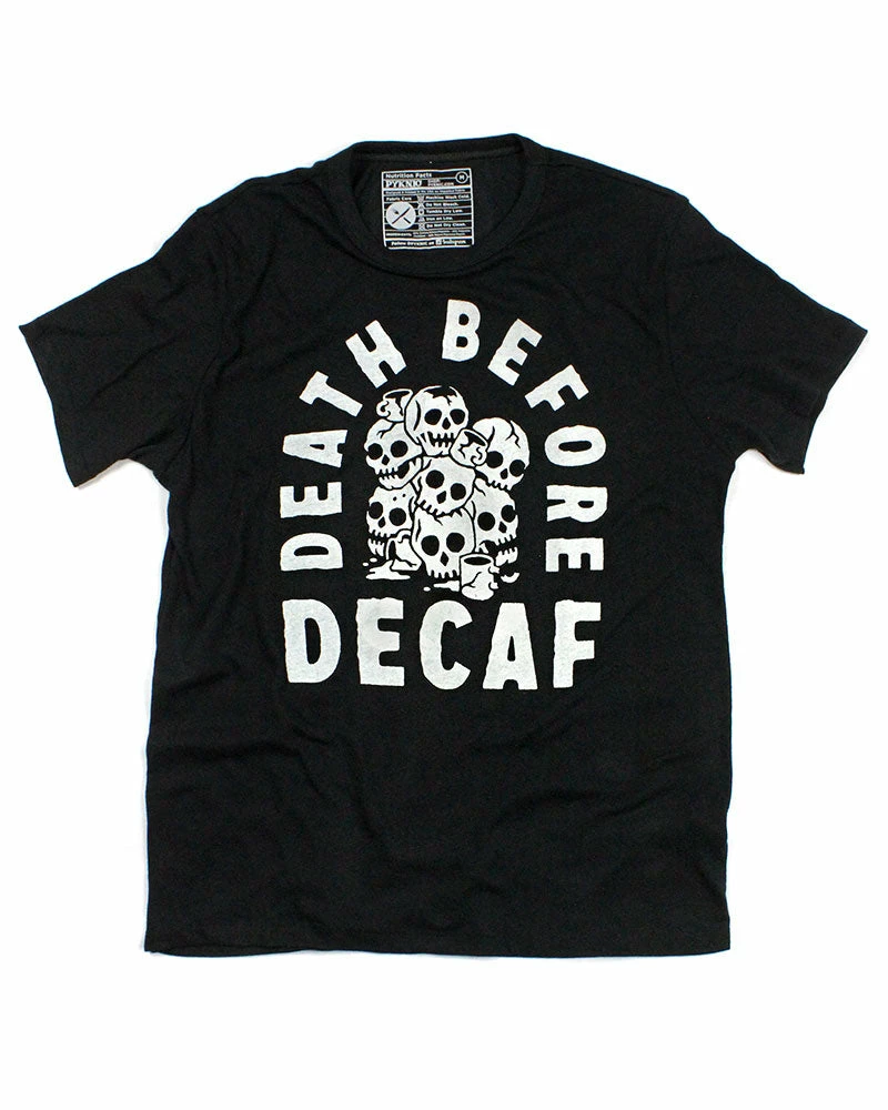 Pyknic Death Before Decaf Coffee Unisex Tee 1 Pyknic Death Before Decaf Coffee Unisex Tee