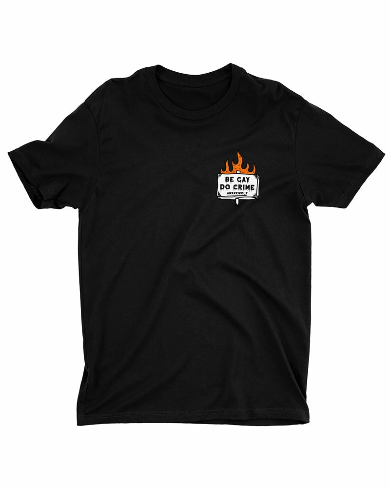 Awarewolf Apparel Graphic Tees + Long Sleeves Be Gay, Do Crime Skeleton Unisex Tee 3 Awarewolf Apparel Graphic Tees + Long Sleeves Be Gay, Do Crime Skeleton Unisex Tee