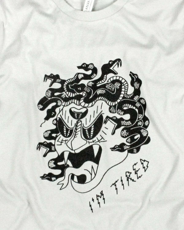 Culture Flock Clothing I'm Tired Medusa Unisex Tee 4 Culture Flock Clothing I'm Tired Medusa Unisex Tee