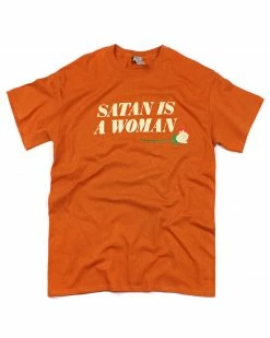 Rosehound Apparel Graphic Tees + Long Sleeves Satan Is A Woman Unisex Tee - Burnt Orange