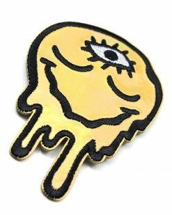 Wokeface Drippy Third Eye Smiley Face Holographic Patch