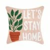 Peking Handicraft Let's Stay Home House Plant Hook Pillow