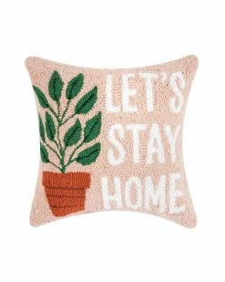 Peking Handicraft Let's Stay Home House Plant Hook Pillow
