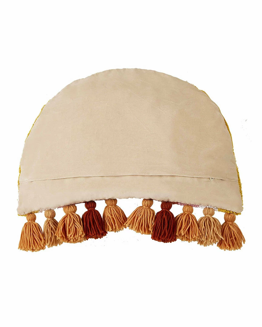 Peking Handicraft Warm Rainbow Hook Pillow W/ Tassels Home 3 Peking Handicraft Warm Rainbow Hook Pillow W/ Tassels Home