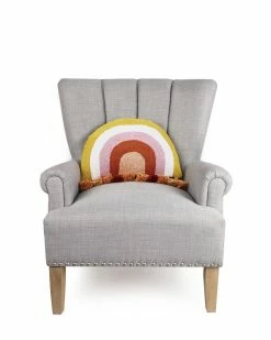 Peking Handicraft Warm Rainbow Hook Pillow W/ Tassels Home