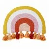 Peking Handicraft Warm Rainbow Hook Pillow W/ Tassels Home