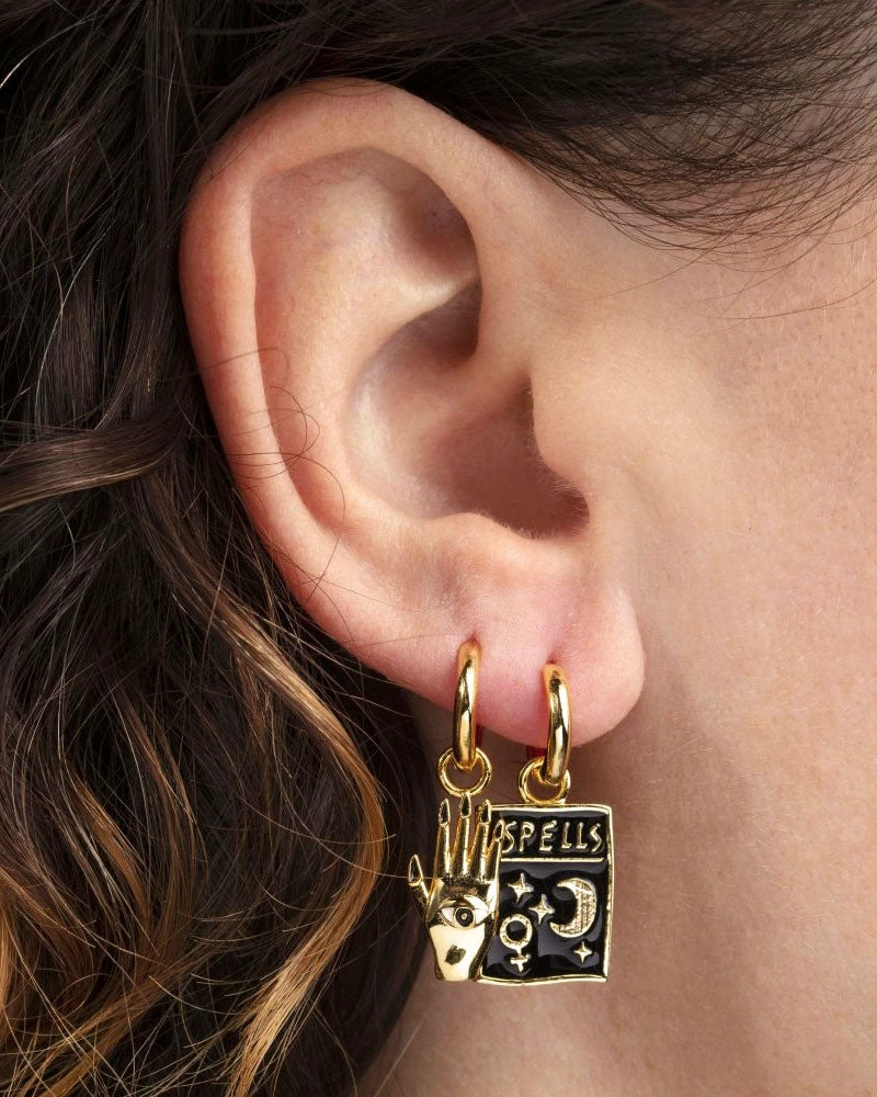 Yellow Owl Workshop Mystic Spells Hoop Earrings Necklaces + Earrings 2 Yellow Owl Workshop Mystic Spells Hoop Earrings Necklaces + Earrings