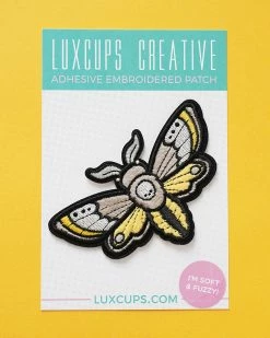 LuxCups Creative Death's-Head Moth Fuzzy Patch