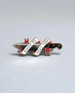 LuxCups Creative Knife To Meet You Pin Pins + Patches