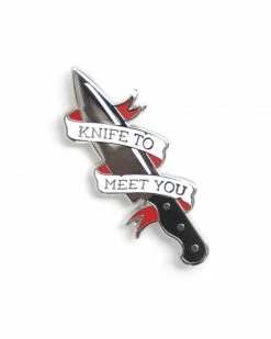 LuxCups Creative Knife To Meet You Pin Pins + Patches