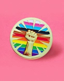GAYPIN' Inclusive Pride Resist Fist Pin Pins + Patches