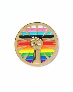 GAYPIN' Inclusive Pride Resist Fist Pin Pins + Patches