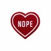 These Are Things Nope Heart Patch - Red Embroidered Patches