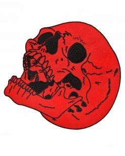 Inner Decay Pins + Patches Laughing Skull Large Back Patch - Blood Red