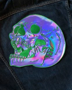 Inner Decay Laughing Skull Large Back Patch - Slime Large Back Patches