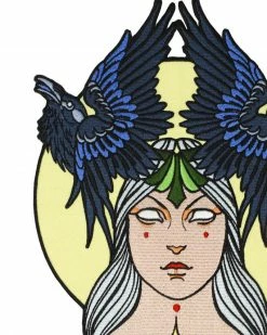 Mean Folk Large Back Patches Raven Lady Large Back Patch