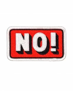 Oxford Pennant Embroidered Patches NO! Patch