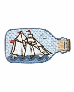 Quiet Tide Goods Ship In A Bottle Patch Pins + Patches