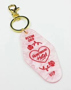 Bobby Pins Co. Heartbreak Hotel Key Tag Keychain Keychains + Key Blanks