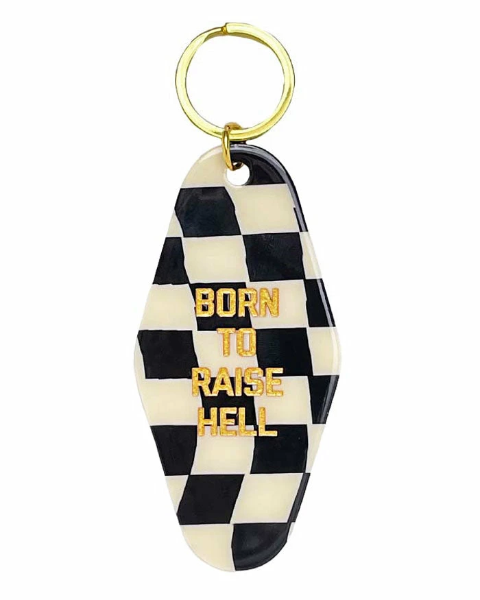 Golden Gems Born To Raise Hell Keychain