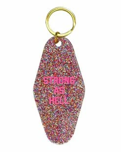 Golden Gems Strong As Hell Keychain