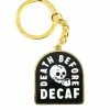Pyknic Death Before Decaf Coffee Keychain