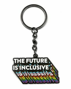 Bianca Designs Keychains + Key Blanks The Future Is Inclusive Rainbow Keychain