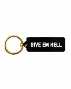Golden Gems Give 'Em Hell Keychain
