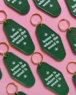 A Shop Of Things Accessories Home Is Where The Weed Is Keychain
