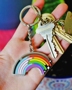Bianca Designs Keychains + Key Blanks Inclusive Rainbow Pride Keychain